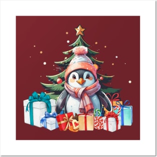 Christmas Penguin Posters and Art